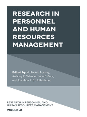 cover image of Research in Personnel and Human Resources Management
